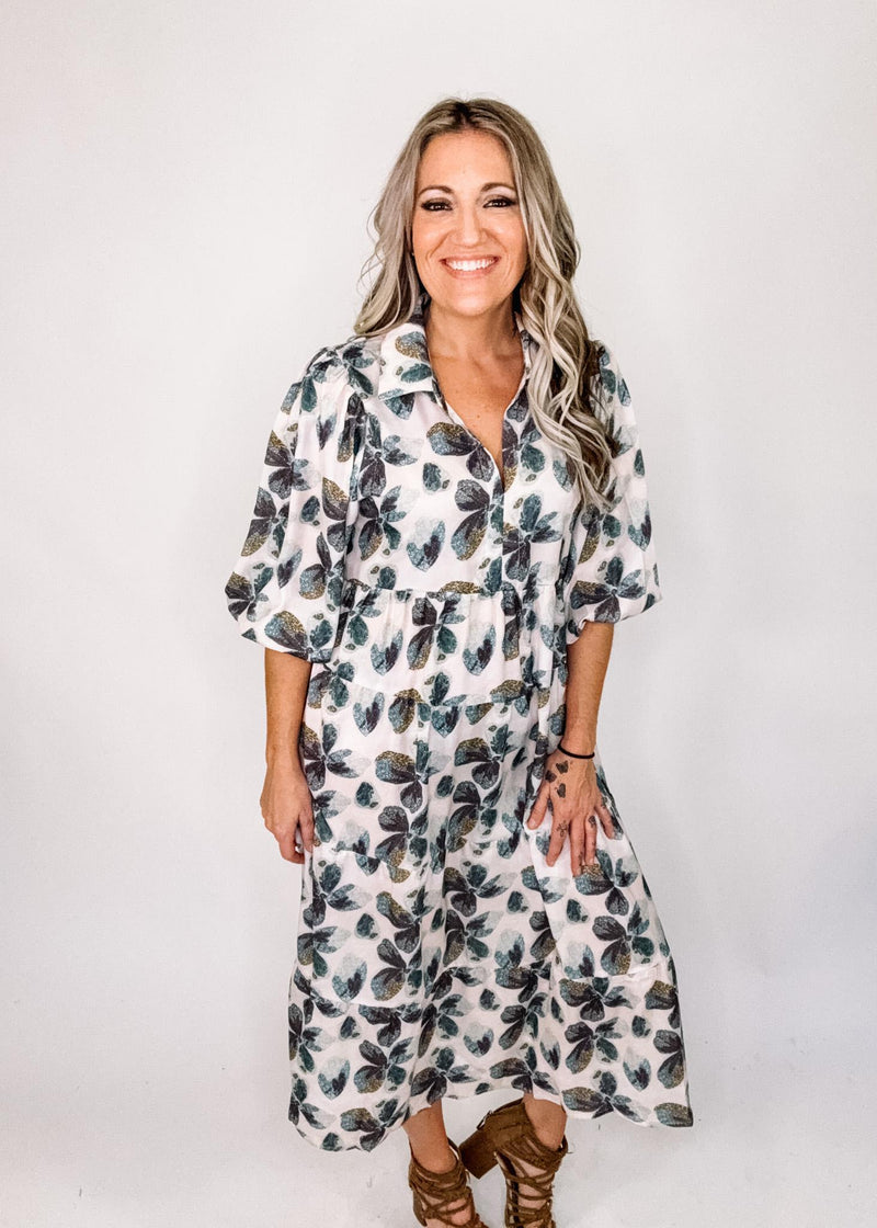 BLACK FRIDAY- Ivory Mixed Dress