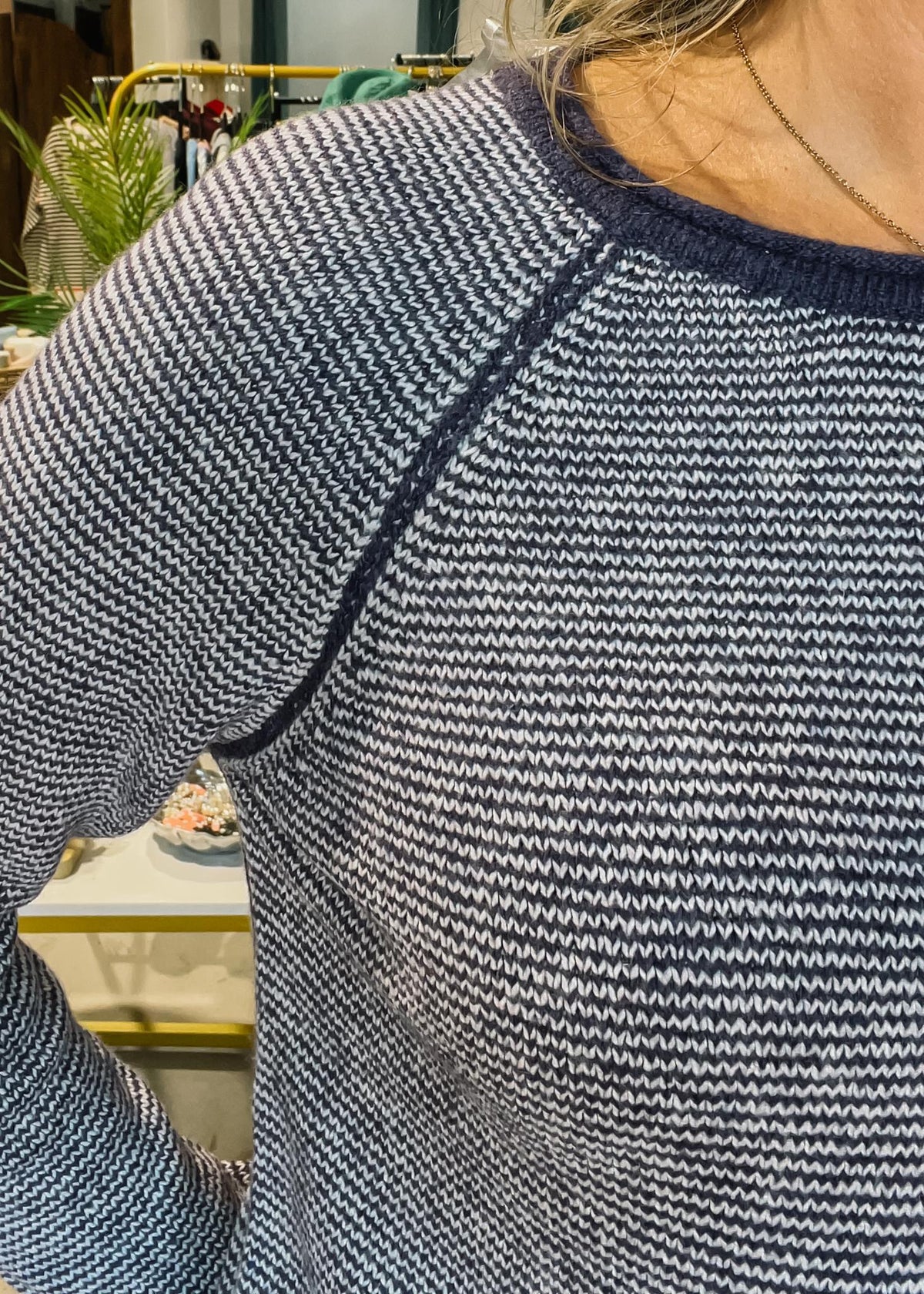 Eggplant Pin Stripe Sweater
