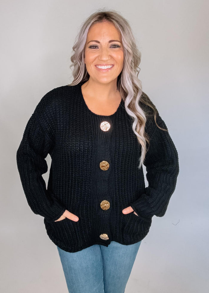 Chunky Button Knit Top