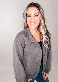Charcoal Quilted Jacket