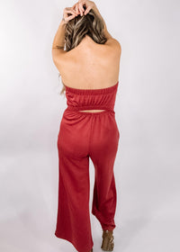 Masala Flared Strapless Jumpsuit