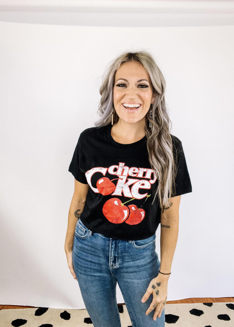 Cherry Coke Cropped Graphic Tee