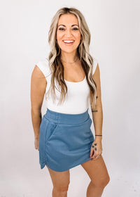 High Waist Casual Skort