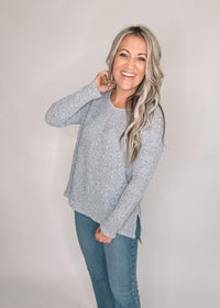 Long Sleeve Crochet Knit Top