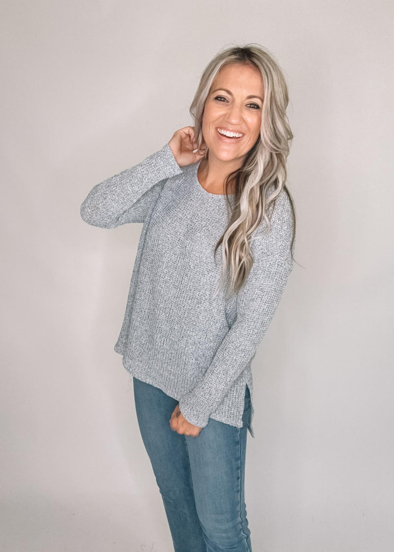 Long Sleeve Crochet Knit Top