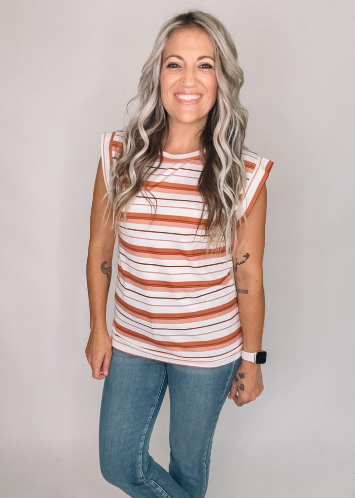 Marsala Striped Top