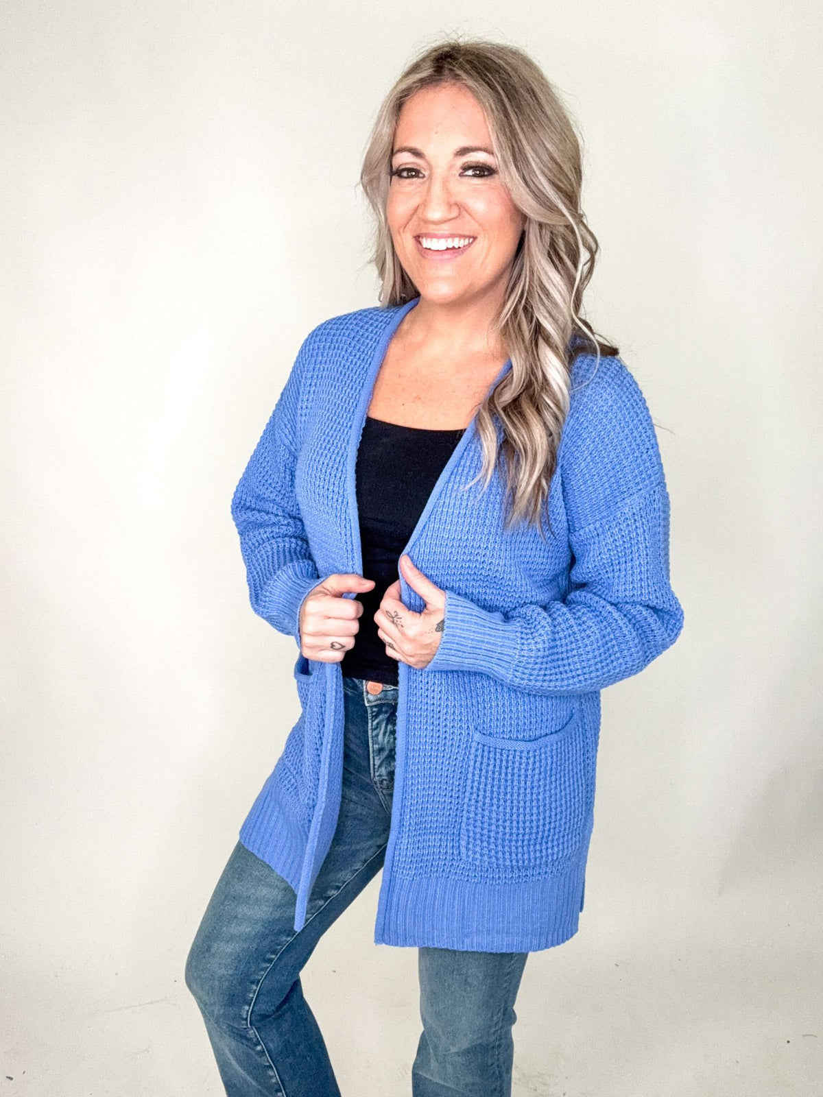 Waffle Knit Cardigan