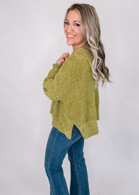 Soft Knit Henley Hoodie