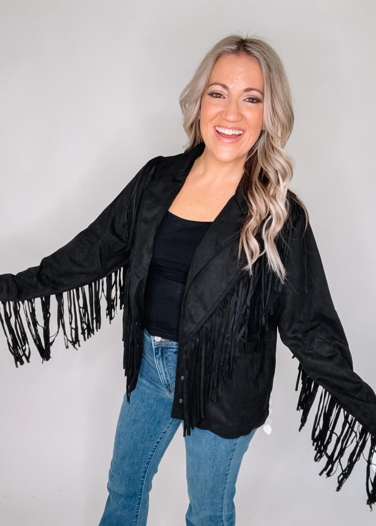 Black Fringe Jacket