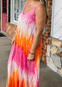 Pink and Orange Cami Dress