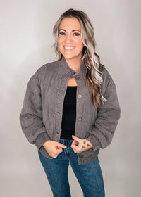 Charcoal Quilted Jacket
