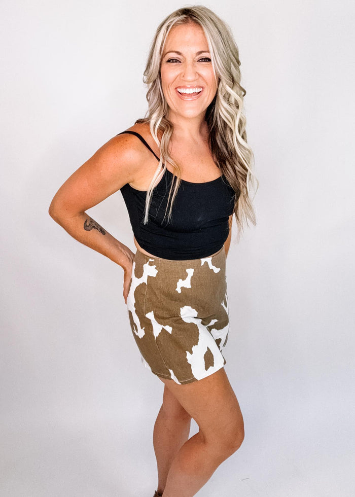 Animal Print Skort