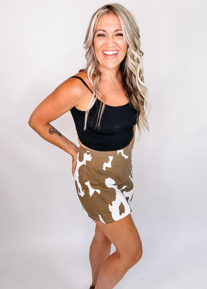 Animal Print Skort