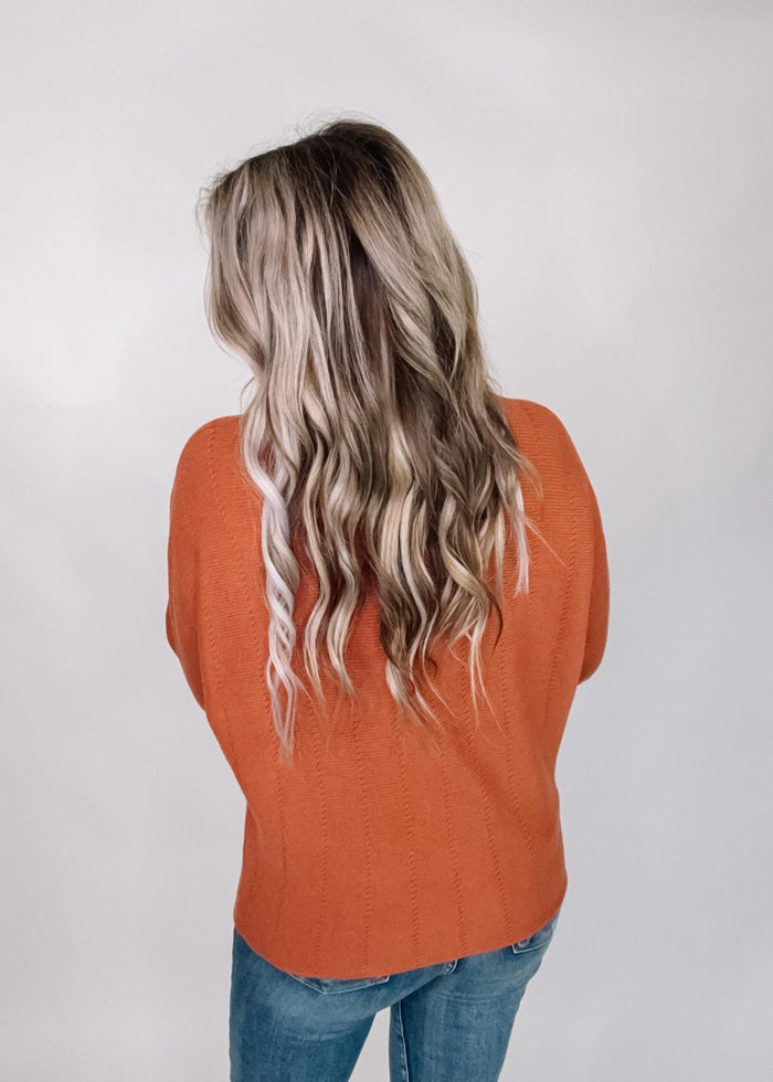 Copper Textured Long Sleeve Dolman