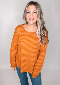 Textured Long Sleeve Top