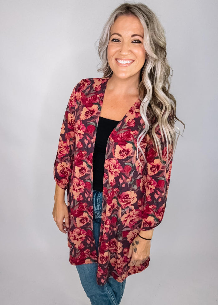 Liz Cardigan Eggplant