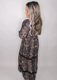 Snakeskin Boho Maxi Dress