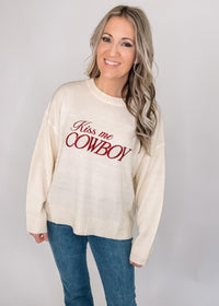 Kiss Me Cowboy Knit Sweater