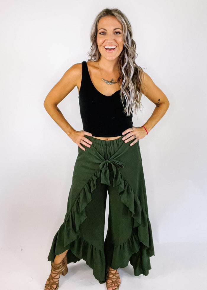 Ruffle Hem Pants