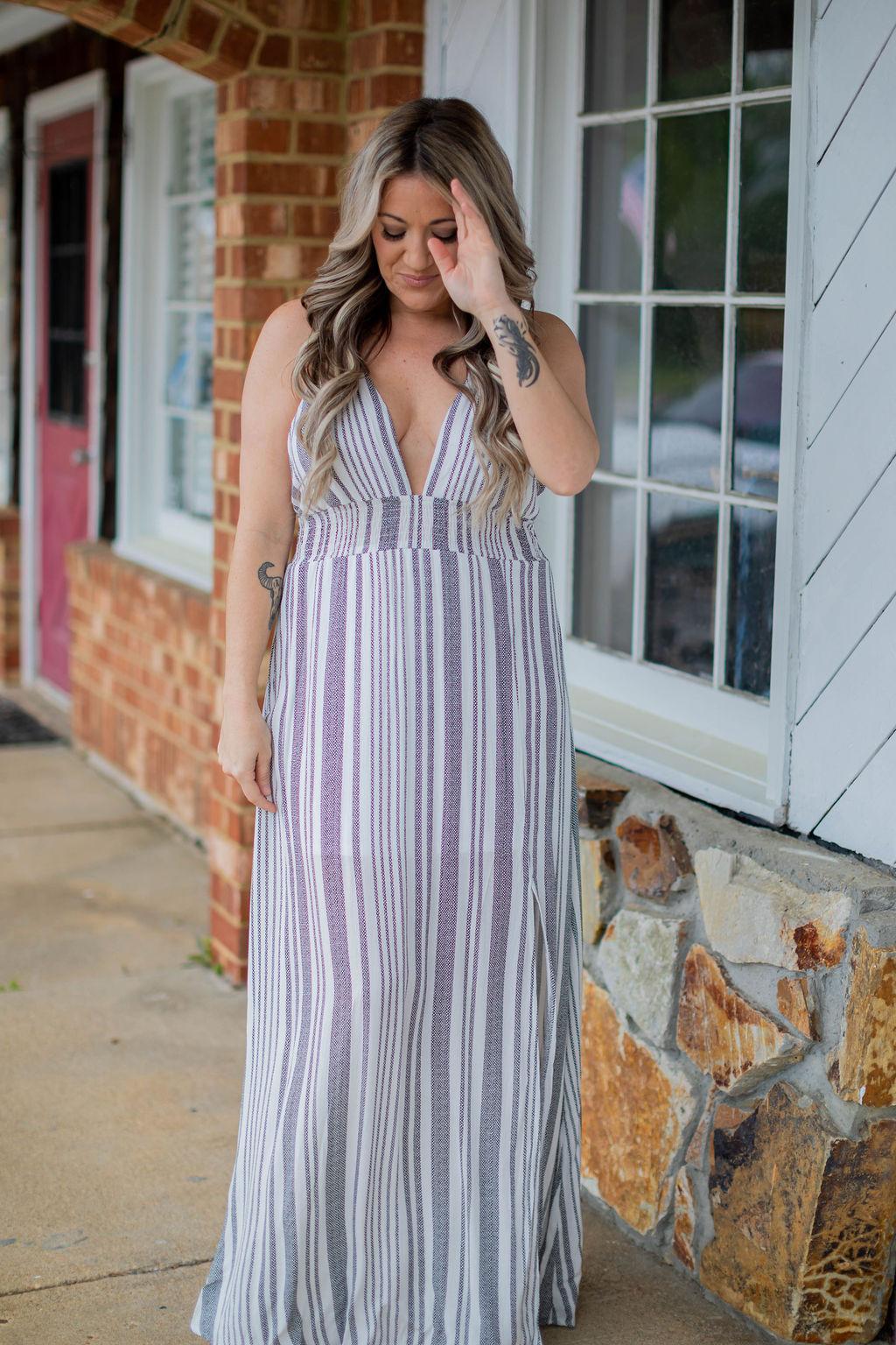Vacay Maxi Striped Sundress