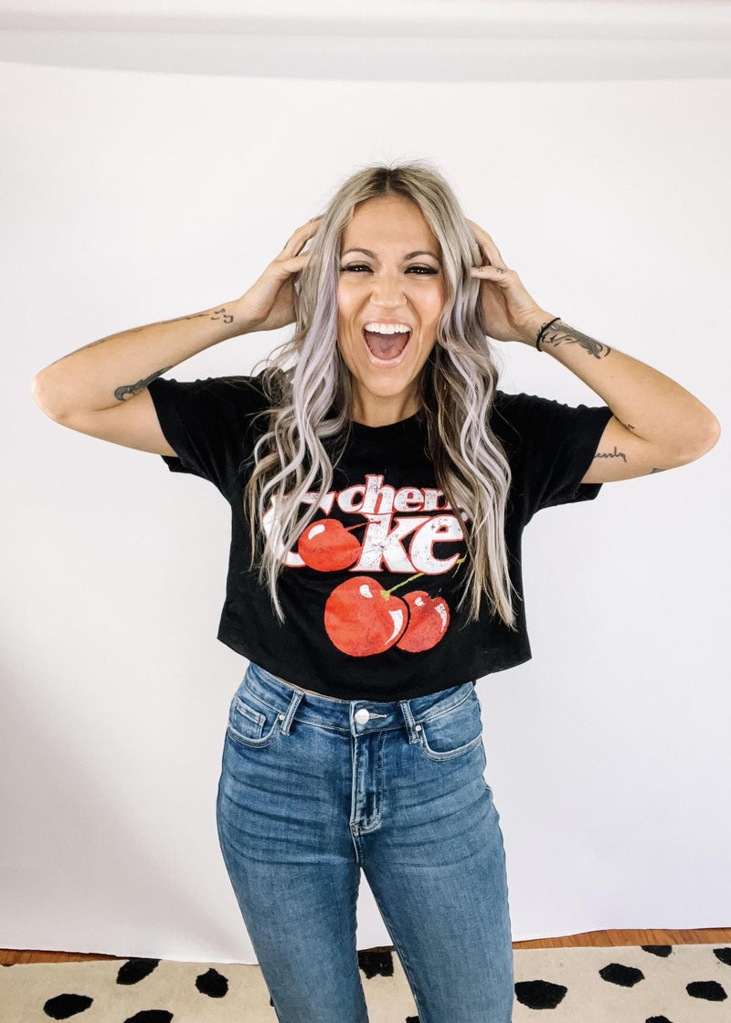 Cherry Coke Cropped Graphic Tee