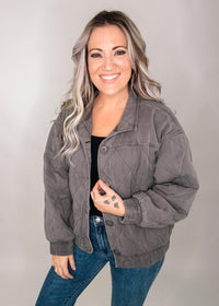 Charcoal Quilted Jacket