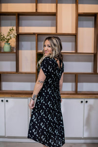 Ditsy Floral Grecian Midi Dress