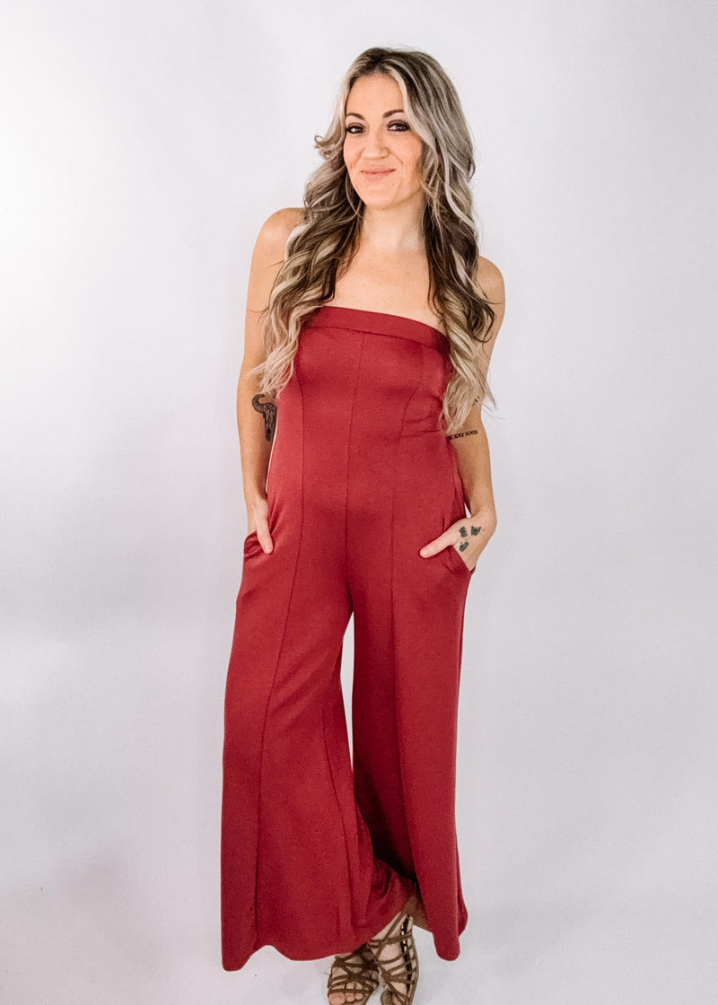 Masala Flared Strapless Jumpsuit