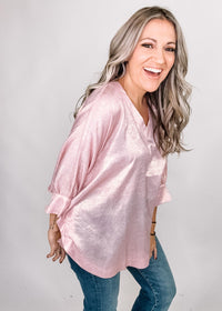 Metallic Shimmer Poncho Top