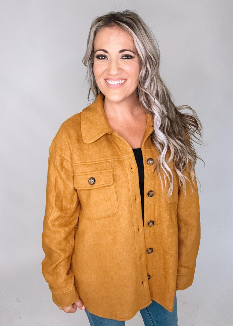 Camel Fleece Shacket