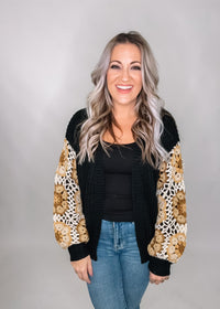 Crochet Sleeve Cardigan