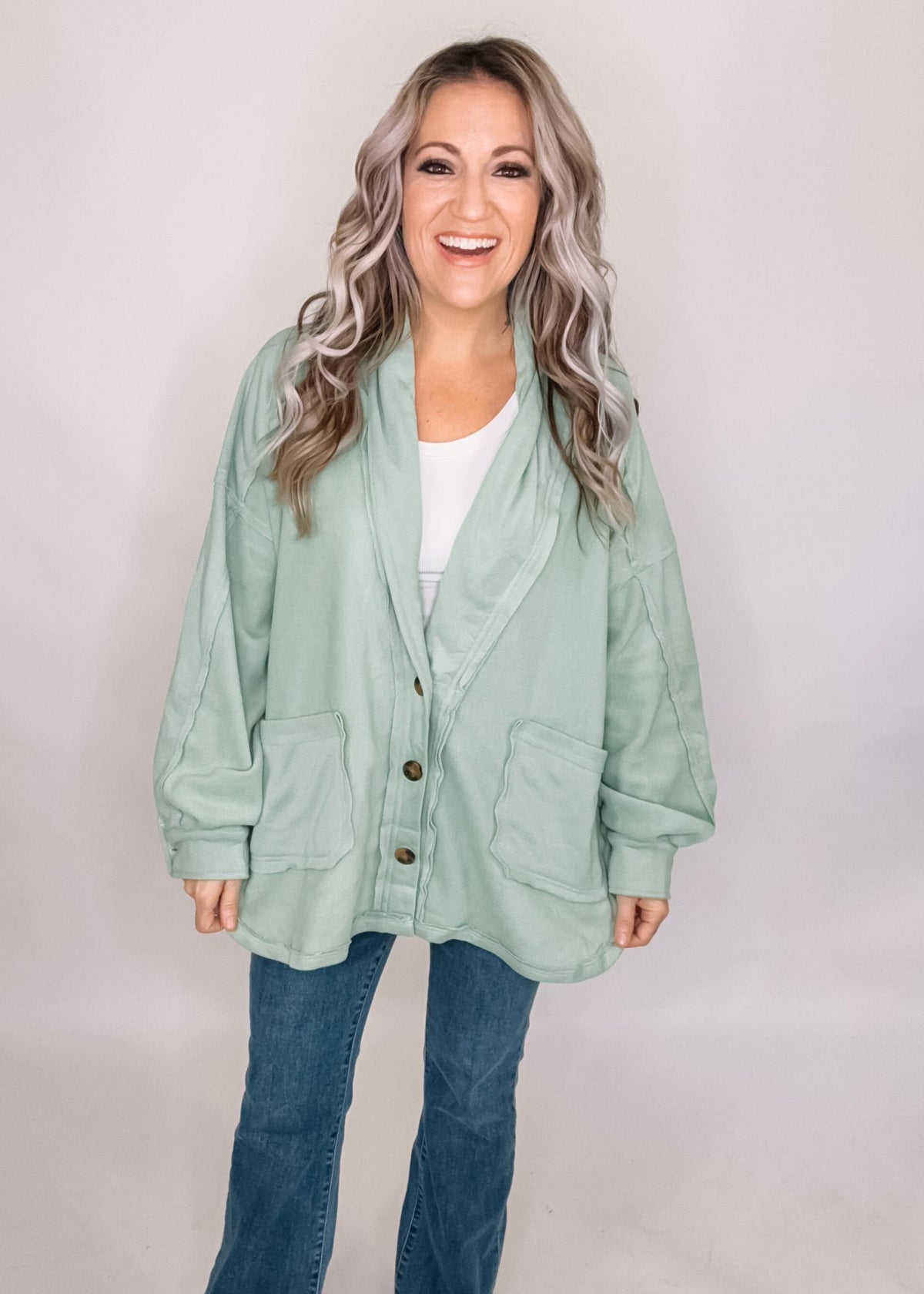 2025 Anniversary Oversized Button Cardigan