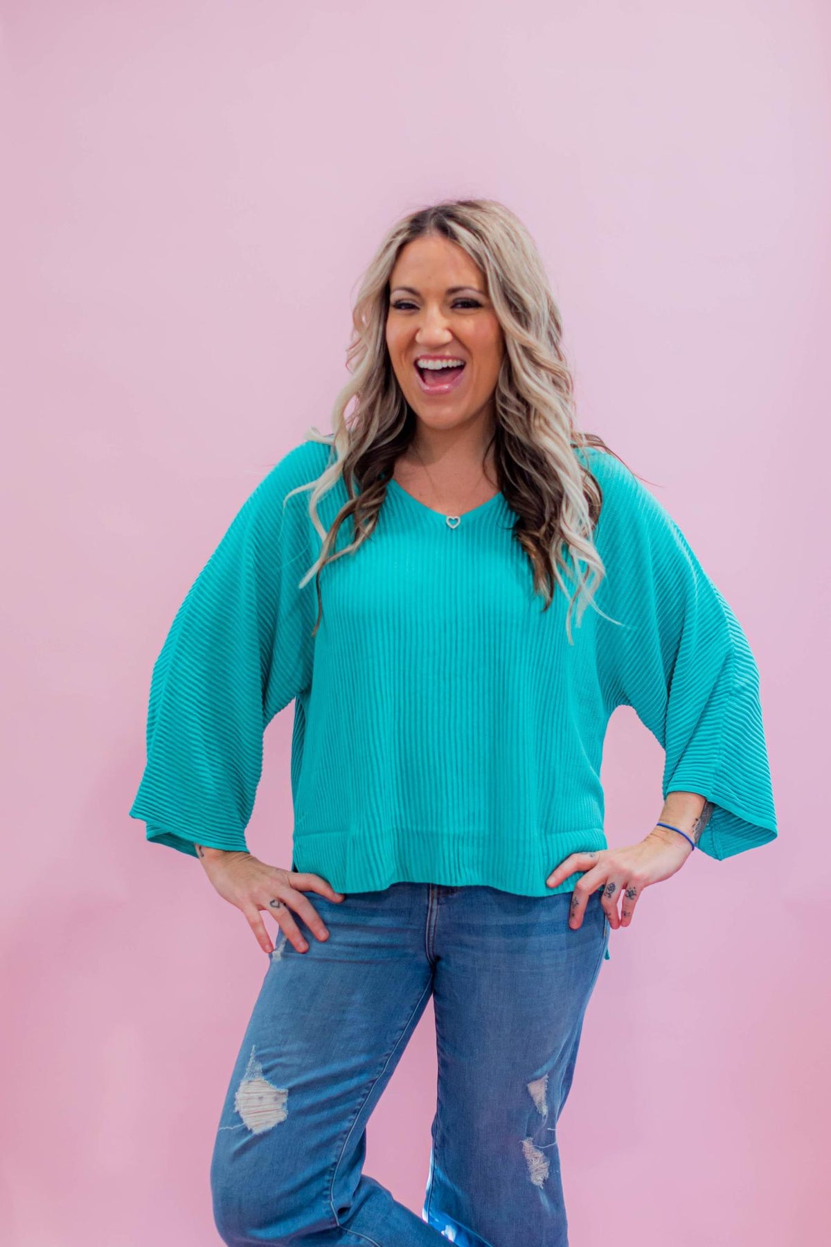 Classic Ribbed Poncho Top