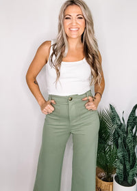 High Waisted Chunky Crop Pant