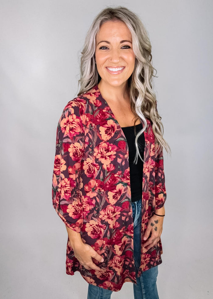 Liz Cardigan Eggplant