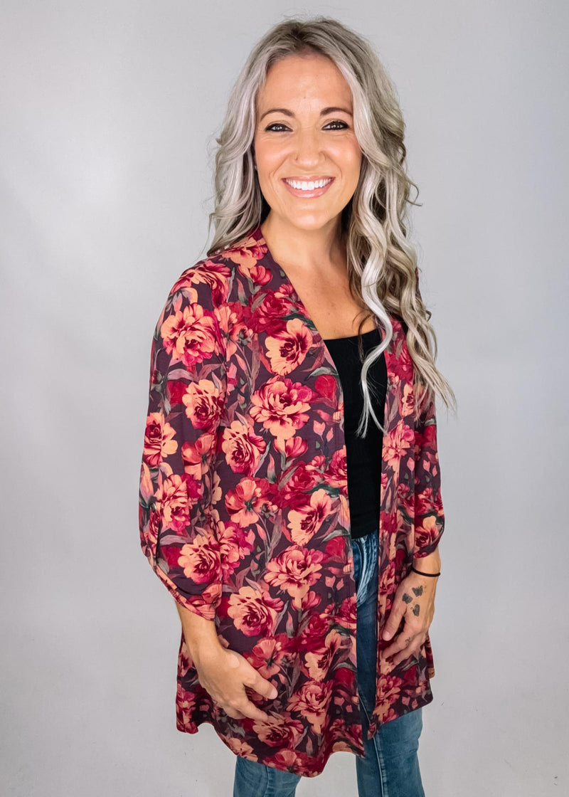 Liz Cardigan Eggplant
