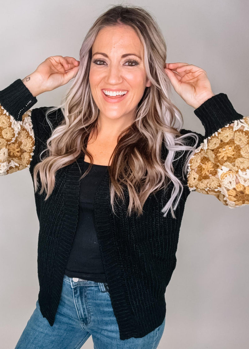 Crochet Sleeve Cardigan
