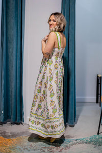Green Printed Stappy Maxi