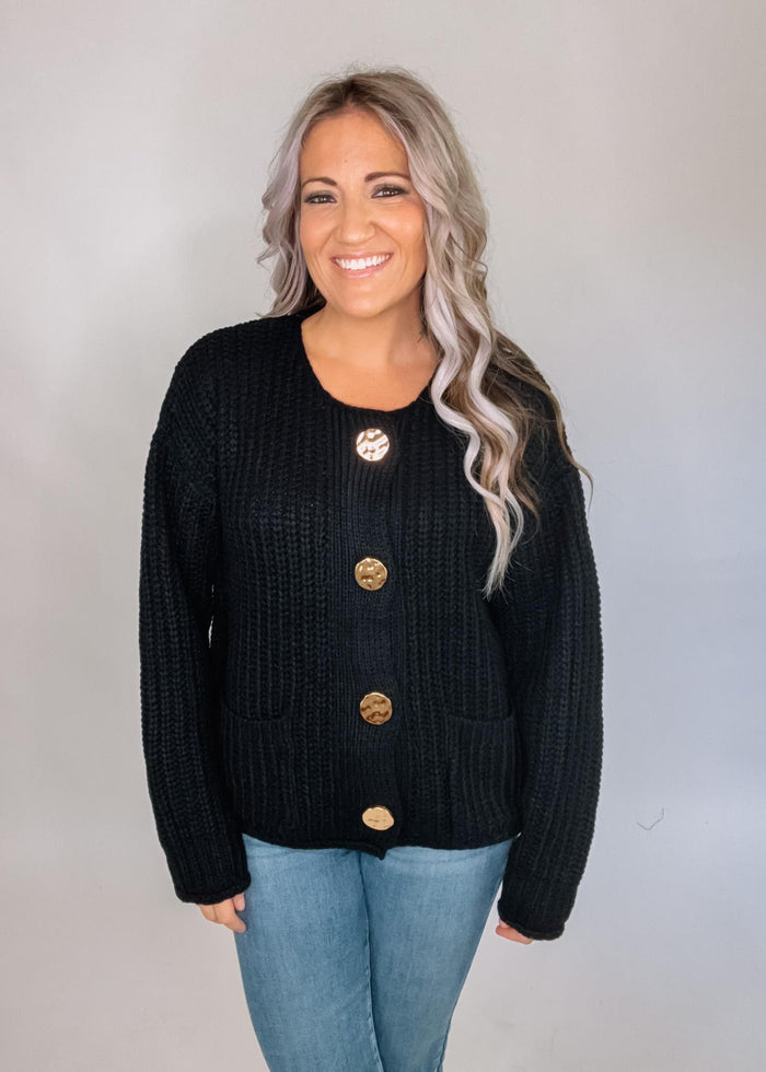 Chunky Button Knit Top