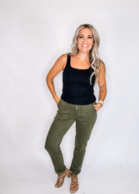 Judy Blue High Waist Aurora Weekender Cuffed Jeans