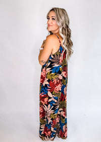 Tropical Strappy Cocoon Maxi Dress