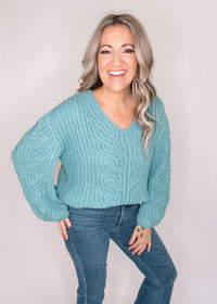 BLACK FRIDAY Mint Knit Sweater