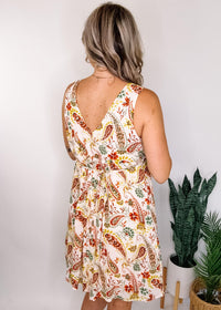 Paisley Tank Dress with Pockets