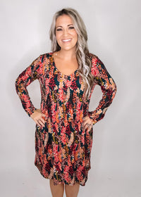 Hunter and Berry Printed Babydoll Dress
