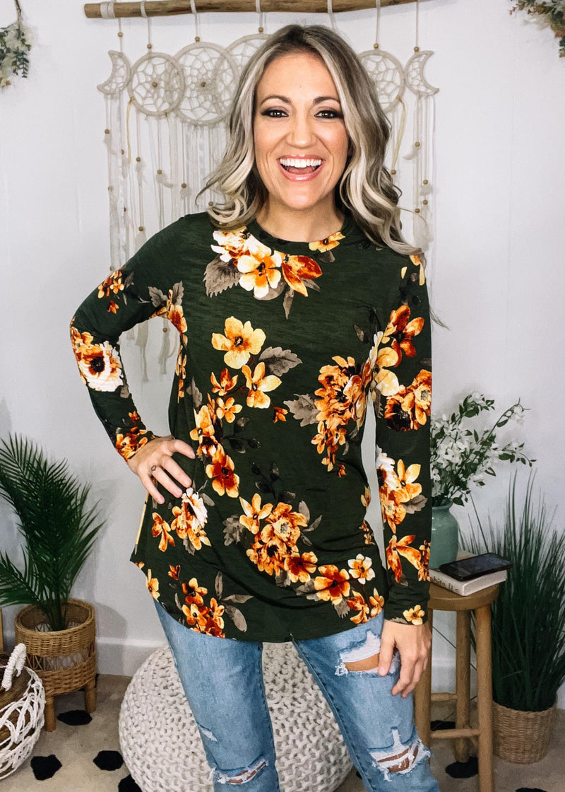 Classic Floral Long Sleeve Top