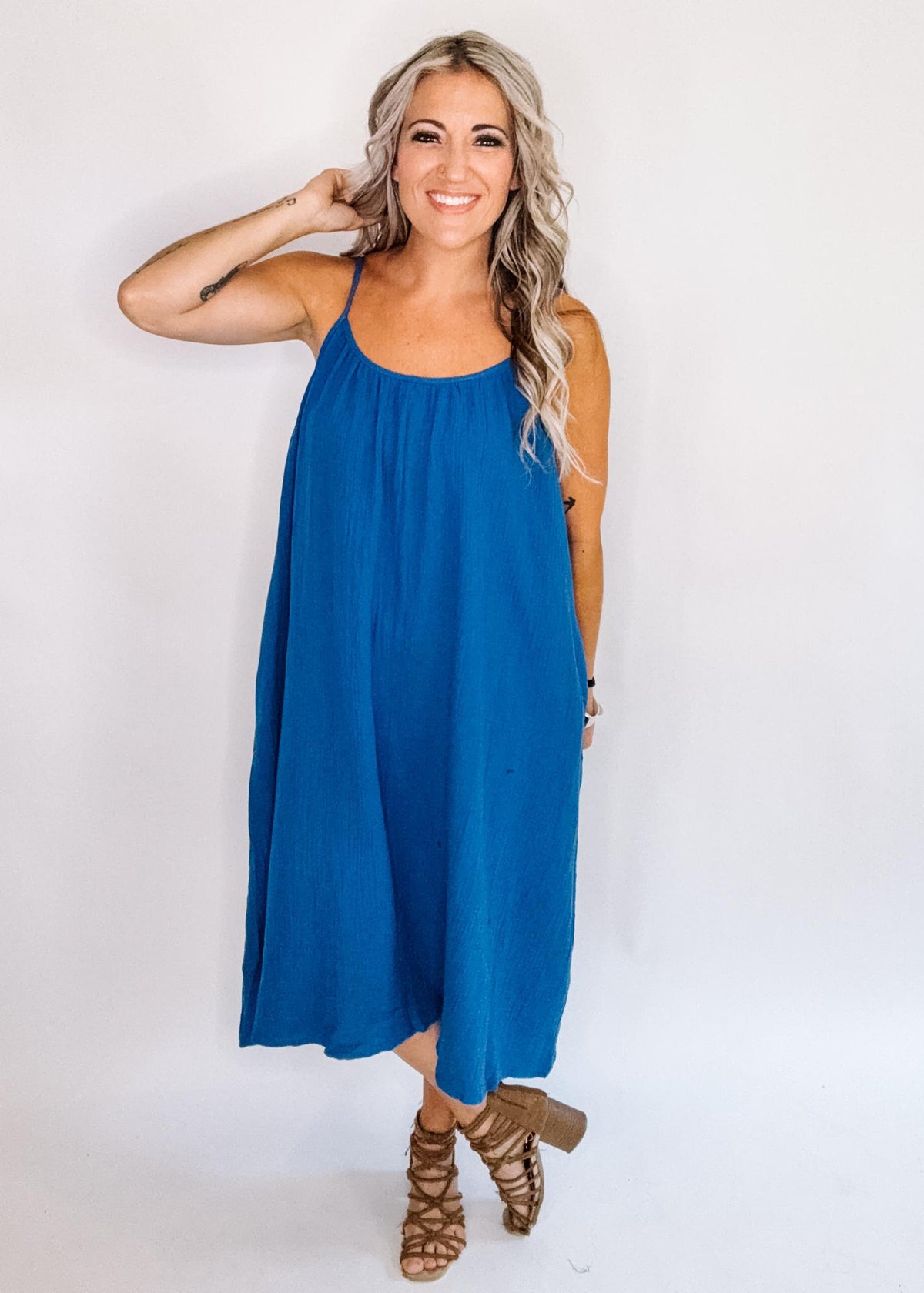 Gauze Midi Dress