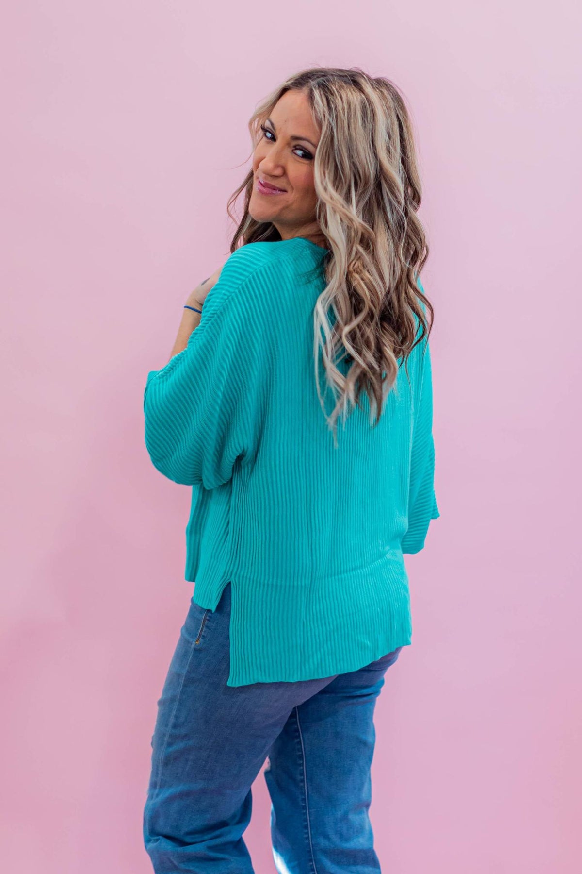 Classic Ribbed Poncho Top