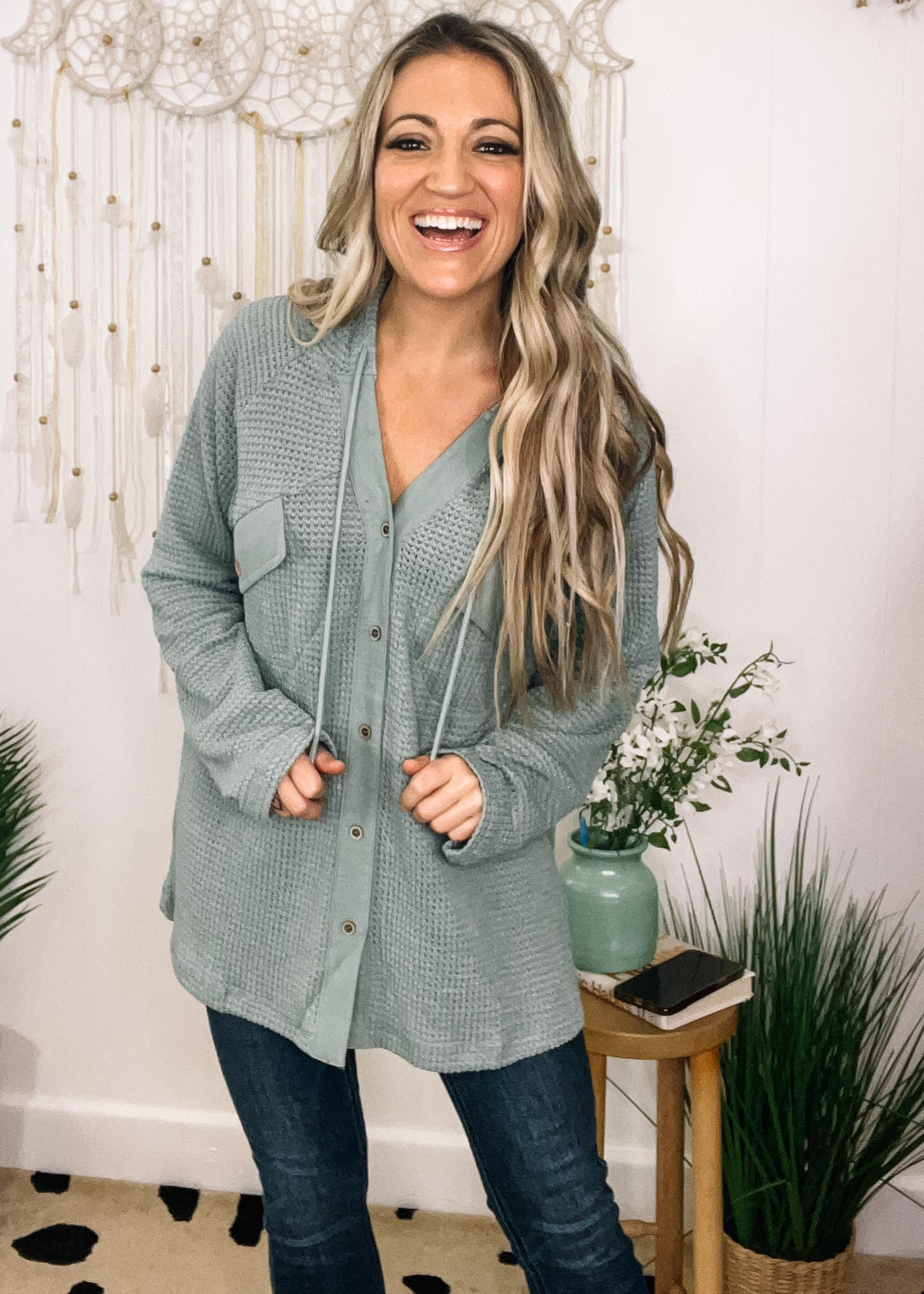 Button down with on sale hoodie