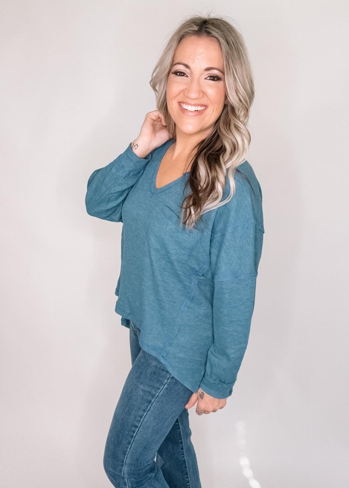 Two Tone Blue Waffle