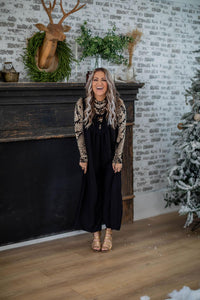 Black Wide Leg Jumpsuit with Ribbon Detail